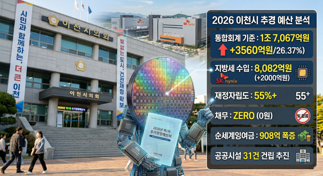 [이천시 2026 예산분석] ㊤ 1.7조 시대⸱⸱⸱반도체 세수 ‘훈풍’에 자립도 55% 돌파