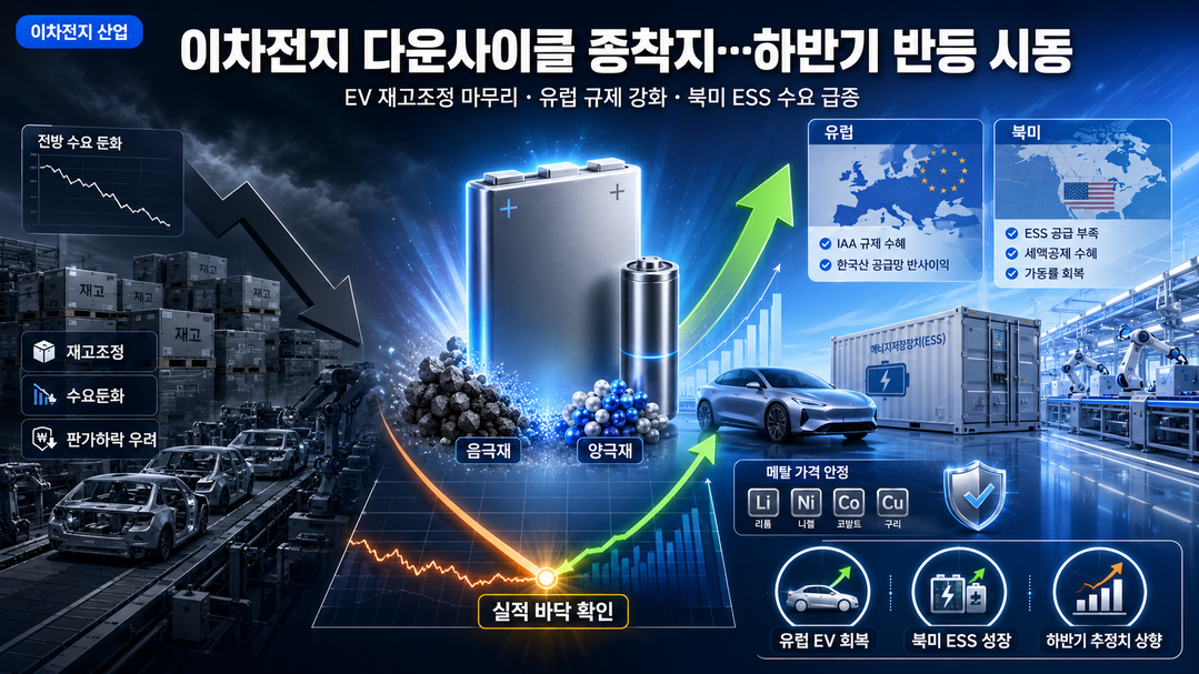 [부문별 하반기 전망] ③ 이차전지: 실적 다운사이클 종료···글로벌 수급 정상화 초입