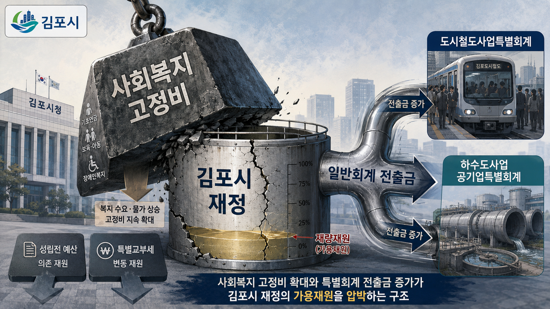 [김포시 2026 예산분석] ㊦ 고정비 쏠림과 성립전 예산 남발···집행 리스크 키우는 김포