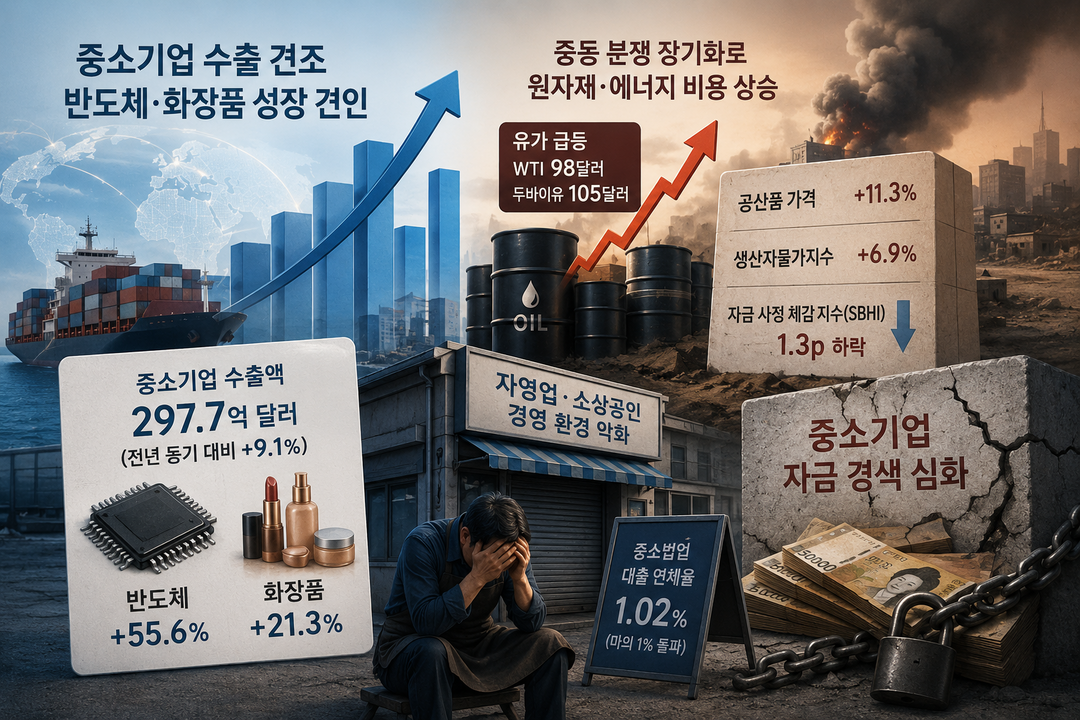 [심층분석] 중소기업 대출 연체율 0.92% 돌파···중동 리스크 여파에 건전성 둔화 우려
