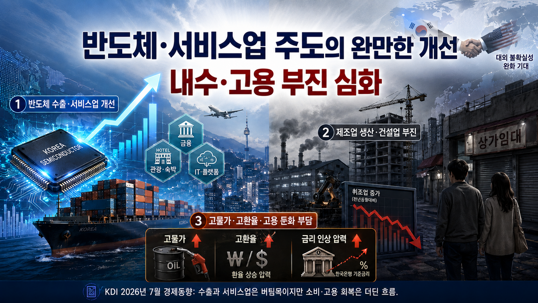 [경제 동향] 반도체·서비스업 주도에 완만한 개선···내수·고용은 부진 심화