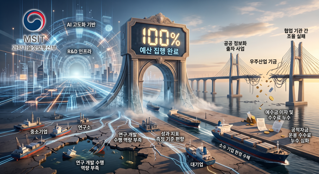 [정부부처 2025년 결산분석 8부작] ③ 과학기술정보통신부, AI 재정 1.6조 전액 집행 속 '출자 지연' 'R&D 중복 불용'