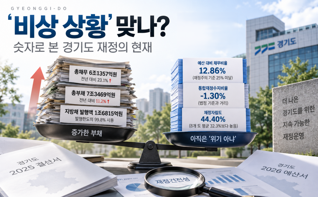 [경기도 재정건전성 논란] '비었다'는 금고 들여다보니···채무 늘었지만 '비상 상황' 아냐